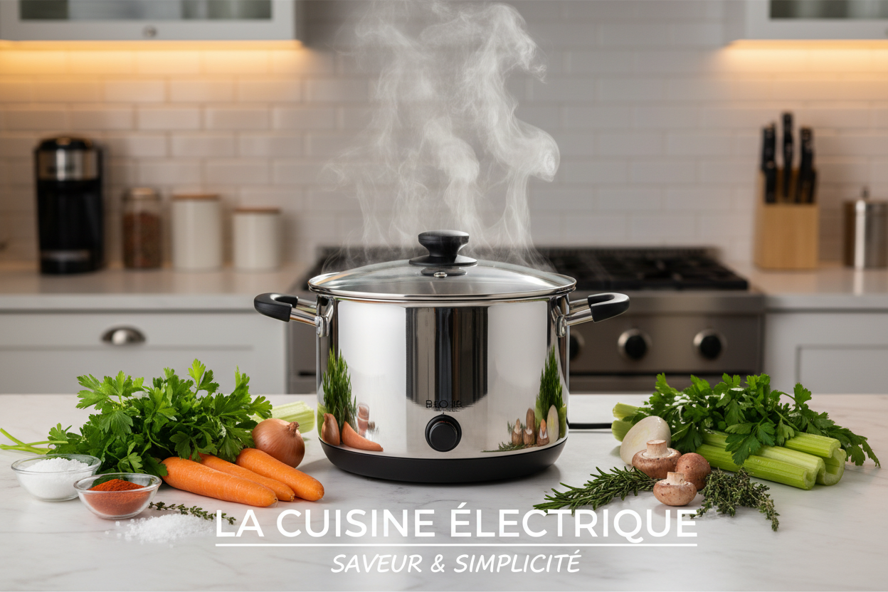 genere moi une image a mettre en avant sur mon site de cuisine qi vend des casserole electrique